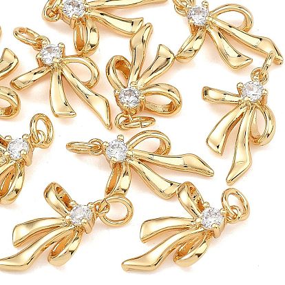 Подвески Shegrace из латуни с прозрачными кубическими циркониями, без кадмия, без никеля и без свинца, подвески-бантики