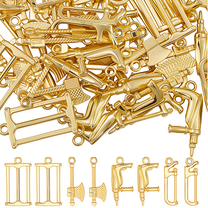 60 шт 4 стиль подвески из сплава, подвески из сплава с двойным топором, без кадмия, без никеля и без свинца, разнообразные