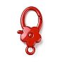 Spray Painted Alloy Lobster Claw Clasps, Flower