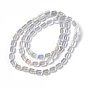 Electroplate Glass Beads Strands, AB Color Plated, Rectangle