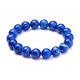 SUNNYCLUE Gemstone Round Beads Stretch Bracelets, with Spare Beads, Elastic Fibre Wire and Iron Big Eye Beading Needle