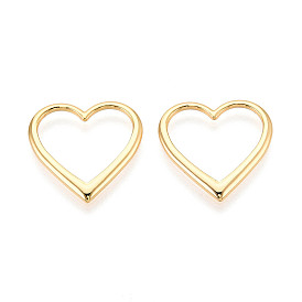 Латунные подвески, без никеля , сердце