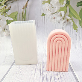 Half Oval DIY Candle Silicone Molds, Resin Casting Molds, For UV Resin, Epoxy Resin Jewelry Making