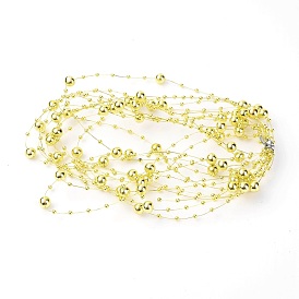 Plastic Bead Garland Strand, Great for Door Curtain and Wedding Decoration DIY Material, Round