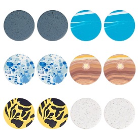 Набор для поиска ювелирных изделий chgcraft diy, включая незавершенные плоские круглые детали из полимерной глины, подвески и бусины