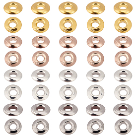 20Pairs 4 Colors 925 Sterling Silver Grommet Eyelet Findings, for Bag Making, Flat Round