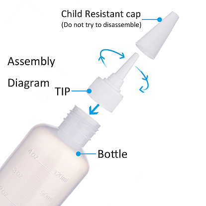 120ml Plastic Glue Bottles