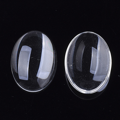 Cabochons de cristal transparente, oval