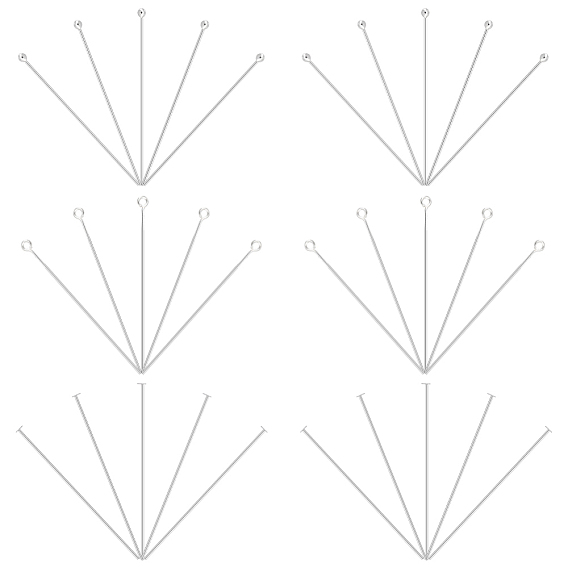 30 шт. 3 стили 925 булавки из стерлингового серебра