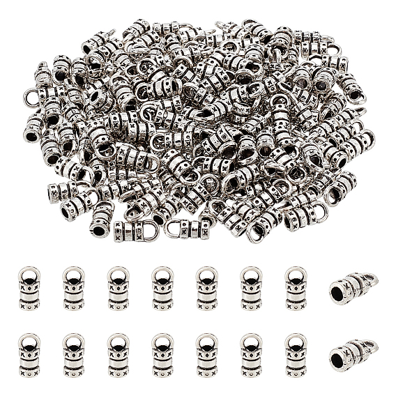 200шт. наконечники шнура из сплава в тибетском стиле, Торцевые крышки, без кадмия и без свинца
