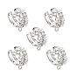 SHEGRACE Brass Cuff Earring Findings, with ABS Plastic, Nickel Free