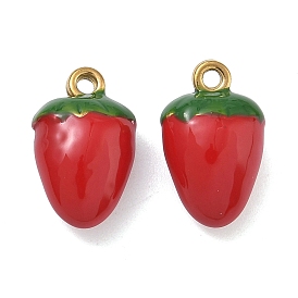 304 нержавеющей стальной эмали подвески, клубничное очарование, красные