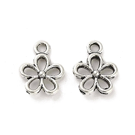 Tibetan Style Alloy Pendants, Cadmium Free & Lead Free, Flower Charms