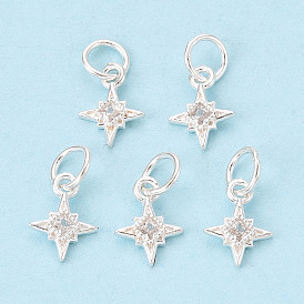 925 подвески в форме звезд из стерлингового серебра с прозрачным паве из циркония