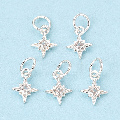 925 подвески в форме звезд из стерлингового серебра с прозрачным паве из циркония