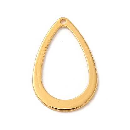Ion Plating(IP) 304 Stainless Steel Pendants, Teardrop Charm