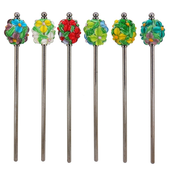 Haarstäbe aus Lampwork und Messing, Haarschmuck für Frauen und Mädchen