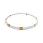 Bracelets extensibles en perles de verre bohèmes pour femmes, rectangle