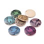 Printed Wooden Pendants, Flat Round