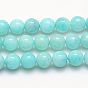 Natural Amazonite Beads Strands, Grade AA, Dyed, Round