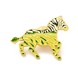 Zebra with Prairie Enamel Pin, Animal Alloy Badge for Backpack Clothes, Golden