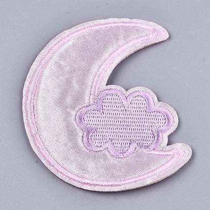 Computerized Embroidery Cloth Iron On/Sew On Patches, Costume Accessories, Appliques, Moon