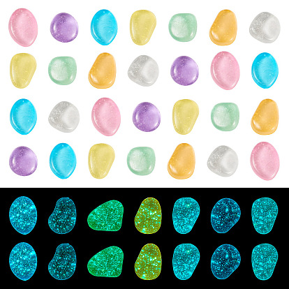 100 шт. светящиеся прозрачные кабошоны из смолы, самородки