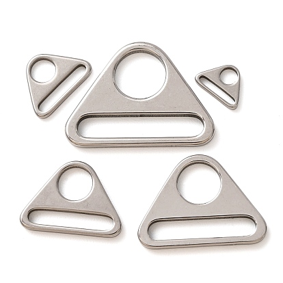 304 Stainless Steel Adjuster Triangle with Bar Swivel Clips, D Ring Buckles