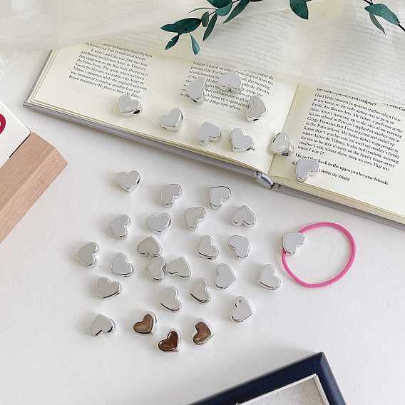 Европейский бусы акриловые, бусины с большим отверстием, сердце