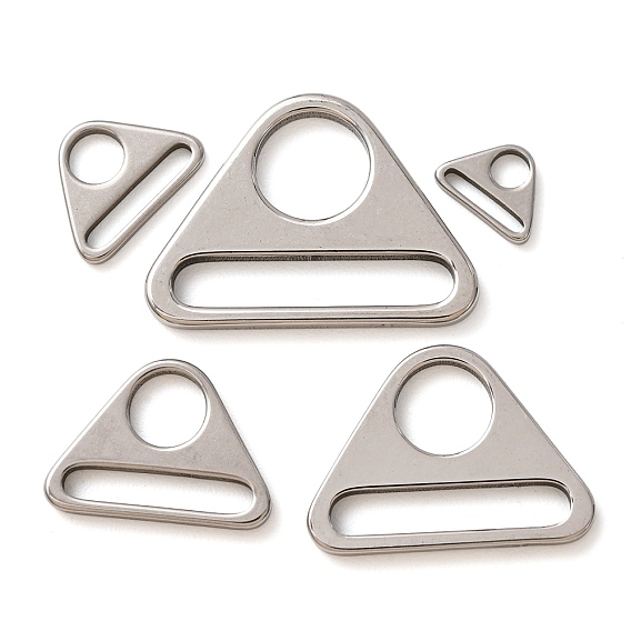 304 Stainless Steel Adjuster Triangle with Bar Swivel Clips, D Ring Buckles