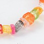 Natural Mixed Stone Beaded Stretch Kids Bracelets, 43mm