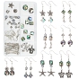 DIY Ocean Theme Drop Earring Making Kit, Including Abalone Shell/Paua Shell Beads, Alloy Pendants & Beads, Glass Beads, Brass Head Pins & Earring Hooks