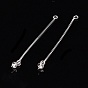 Trendy 925 Sterling Silver Ear Threads, For Half Drilled Beads