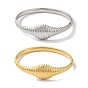304 Stainless Steel Grooved Hinged Bangles for Women