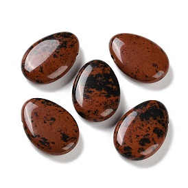 Natural Mahogany Obsidian Beads, Top Drilled, Teardrop