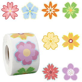 1рулон самоклеящихся бумажных наклеек для герметизации, цветок