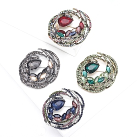 Wreath Alloy Rhinestone Brooches