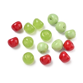 Бусины лэмпворк , яблоко