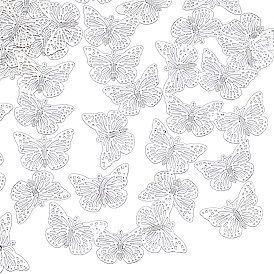 80шт. железные полые подвески-бабочки