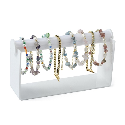 Organic Glass Bracelet Displays, with Acrylic, 20.2x6x12cm