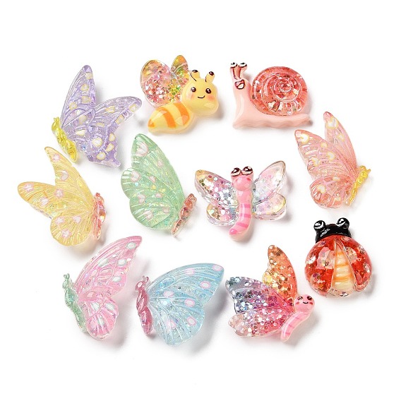 Прозрачные смолы кабошоны, с блеском порошок