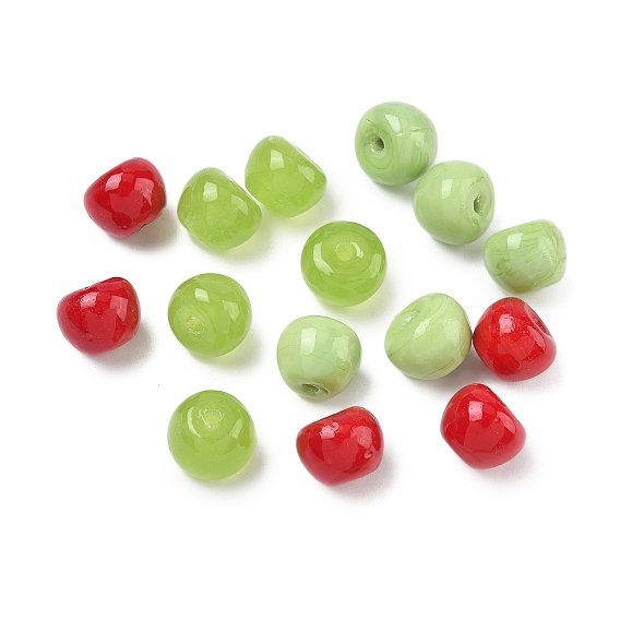 Бусины лэмпворк , яблоко