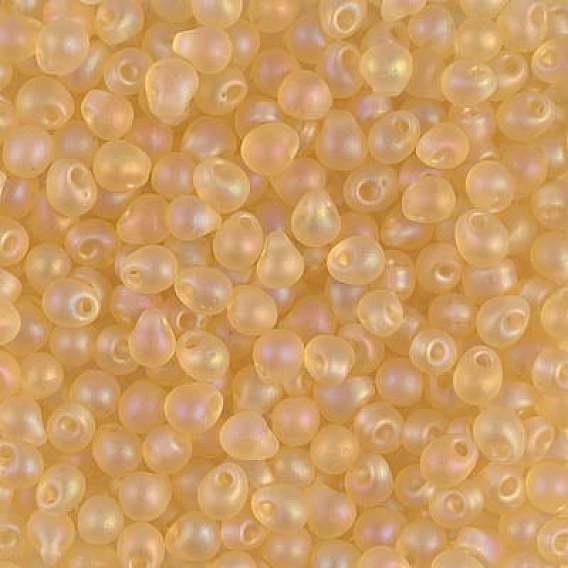 MIYUKI 3.4mm Drop Beads, Japanese Seed Beads, Galvanized Dyed
