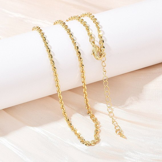 3мм латунные кабельные цепочки ожерелья, стойки покрытие, долговечный, без кадмия и без свинца