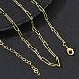 2.7MM Brass Textured Paperclip Chain Necklaces for Women, Long-Lasting Plated