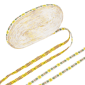 Полиэстеровая жаккардовая лента с цветами, аксессуары для одежды