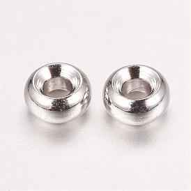 Real Platinum Plated Brass Spacer Beads, Nickel Free, Flat Round