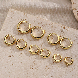 Однотонные серьги-кольца 925 из стерлингового серебра, кольцо