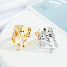 Unique Adjustable Crown Ring in Gold and Silver for Women's Index Finger Jewelry