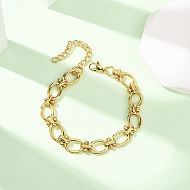 304 женские браслеты-цепочки с овальными звеньями из нержавеющей стали